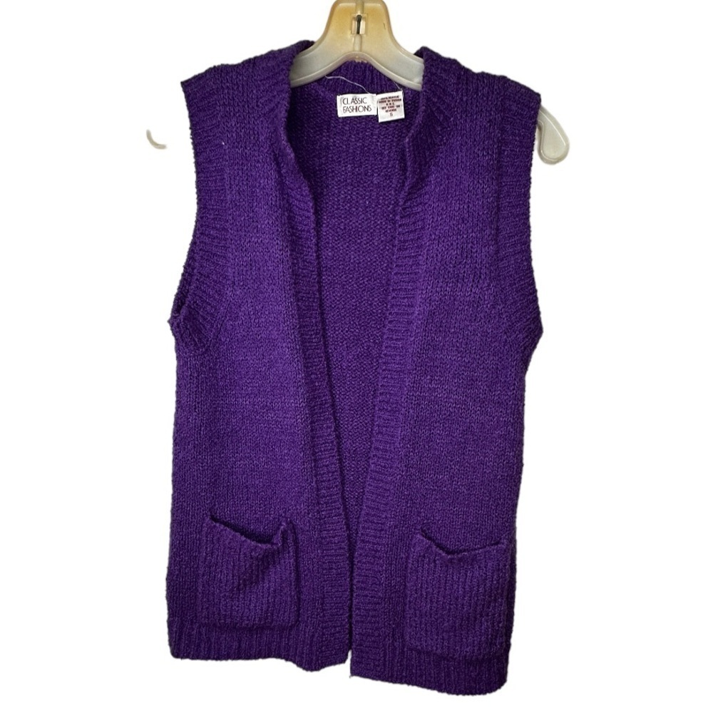 Vintage Classic Fashions Purple Sweater Vest
